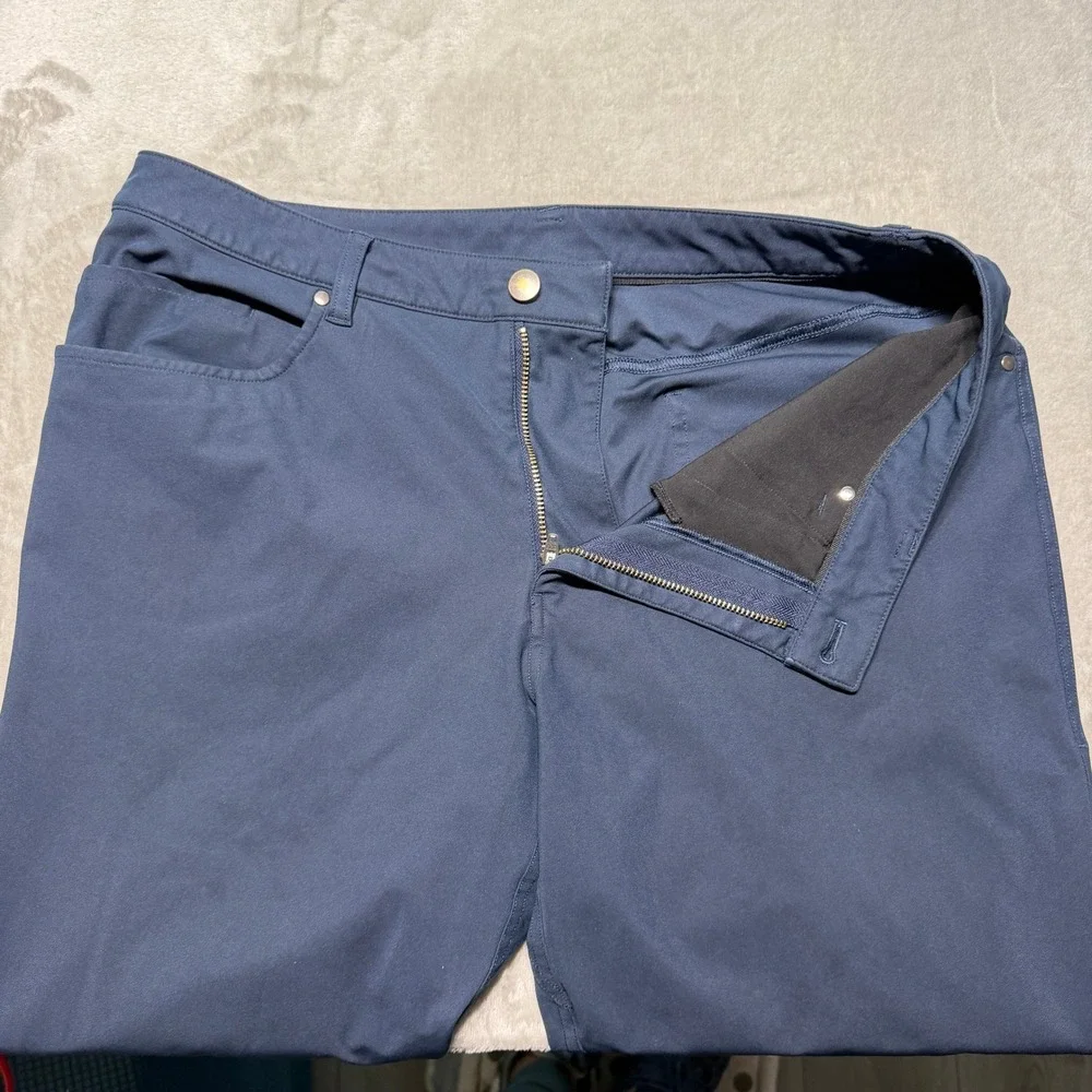 Lululemon ABC Pant Classic-Fit Warpstreme Navy Blue Mens 33 Athletic